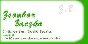 zsombor baczko business card