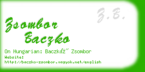 zsombor baczko business card